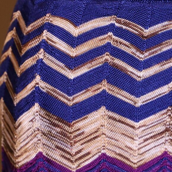 Loft Chevron Knit Midi Skirt Sz S - Picture 6 of 6